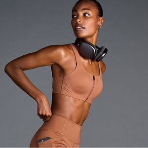Victoria’s Secret Featherweight Max Front-Close Sports Bra brown size 44D nwt